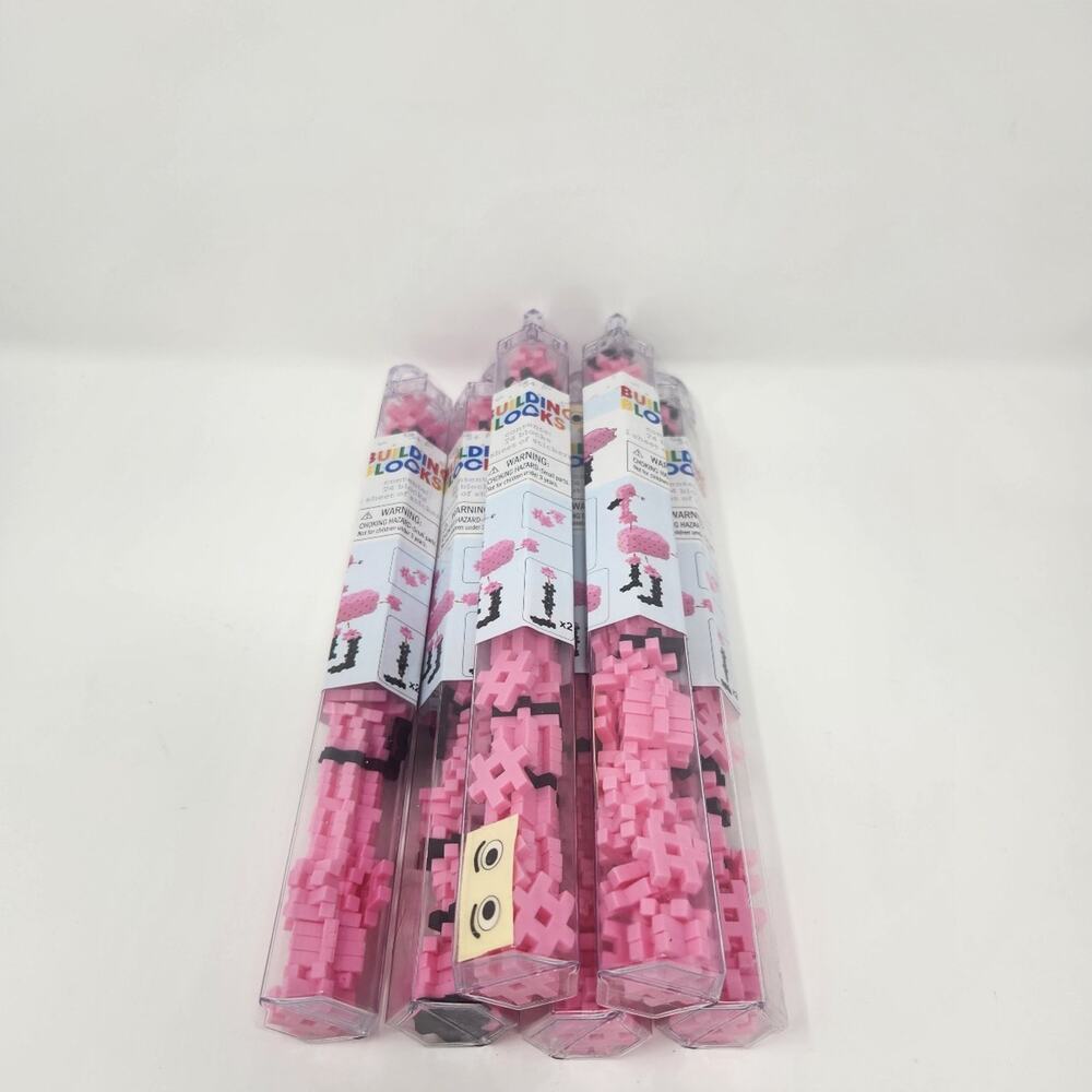Flamingo Pink & Black Hashtag Building Blocks 5